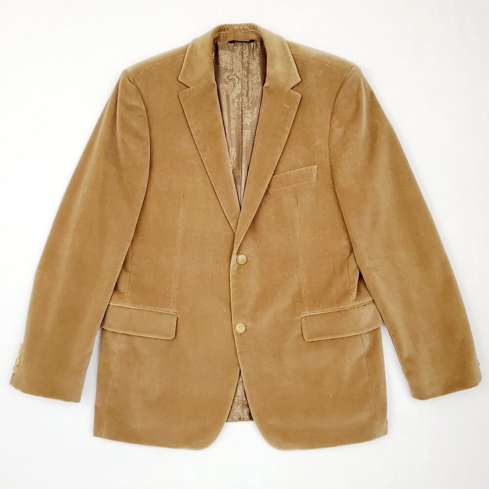 HUGO BOSS Mens Size 44R Maselli2 Light Brown Corduroy Sport Blazer Jacket Coat
